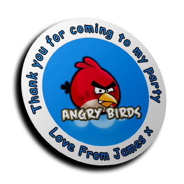 Personalised Stickers - Angry Birds