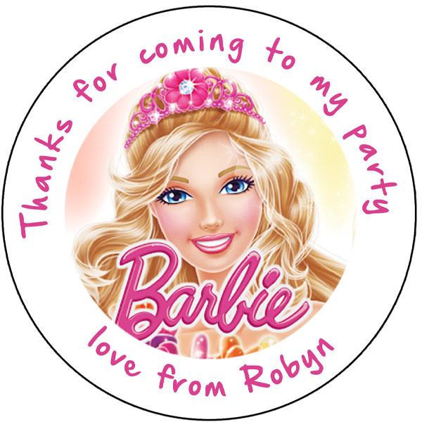 Personalised Stickers – Barbie – Personalised Stickers