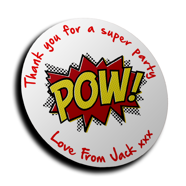 Personalised Stickers - Cartoon POW