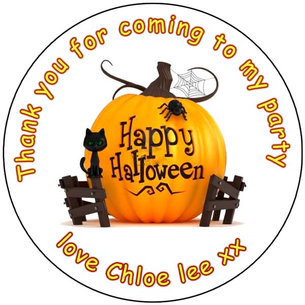 Personalised Stickers - Halloween Pumpkin - Image 2
