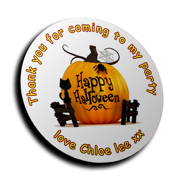 Personalised Stickers - Halloween Pumpkin
