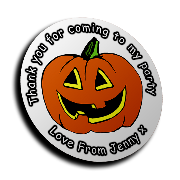 Personalised Stickers - Halloween Pumpkin 1