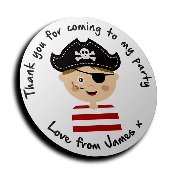 Personalised Stickers - Boy Pirate