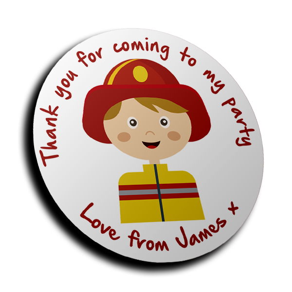 Personalised Stickers - Fireman