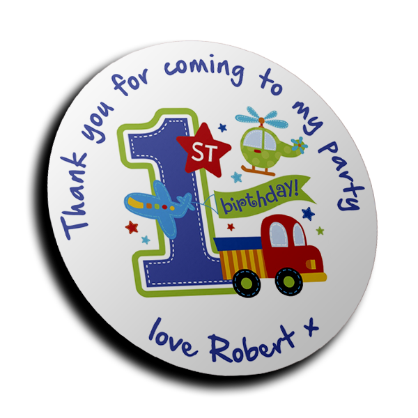 Personalised Stickers - First Birthday