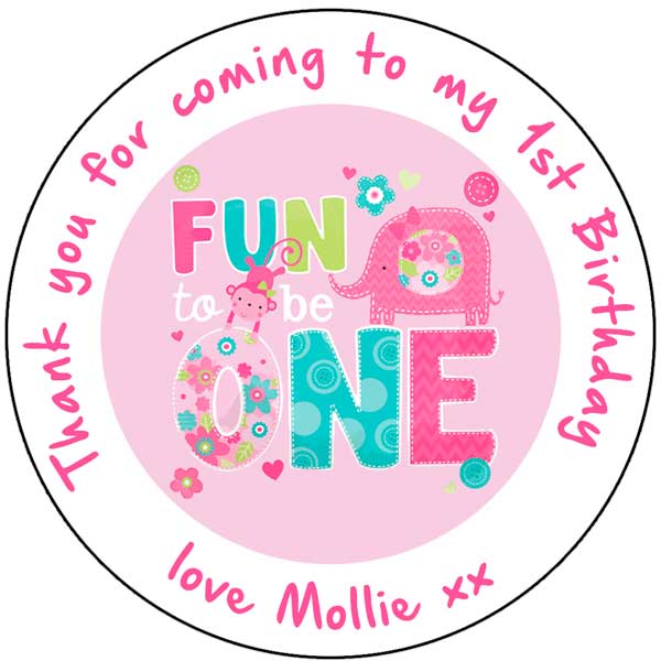 Personalised Stickers - Fun to be One 1 - Image 2