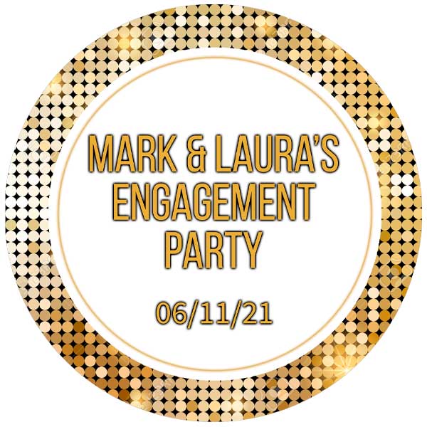 Personalised Stickers - Gold Glitter - Image 2