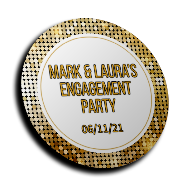 Personalised Stickers - Gold Glitter
