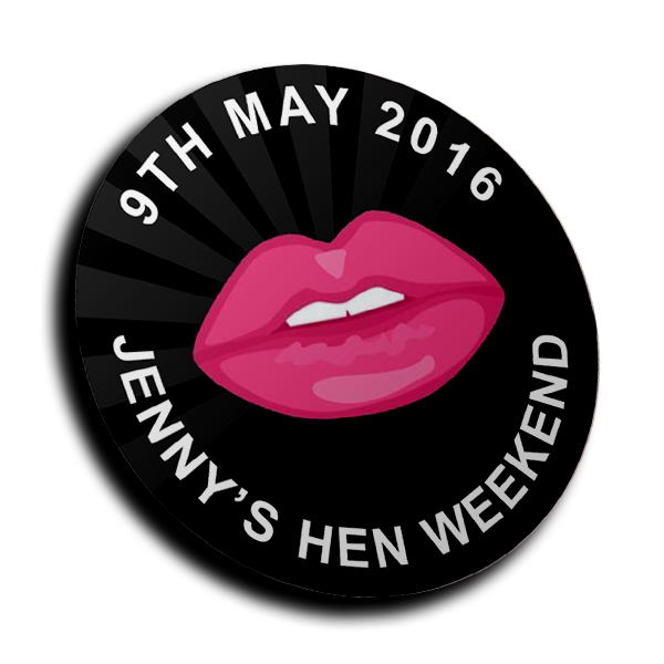 Personalised Stickers - Hen Do Pink Lips