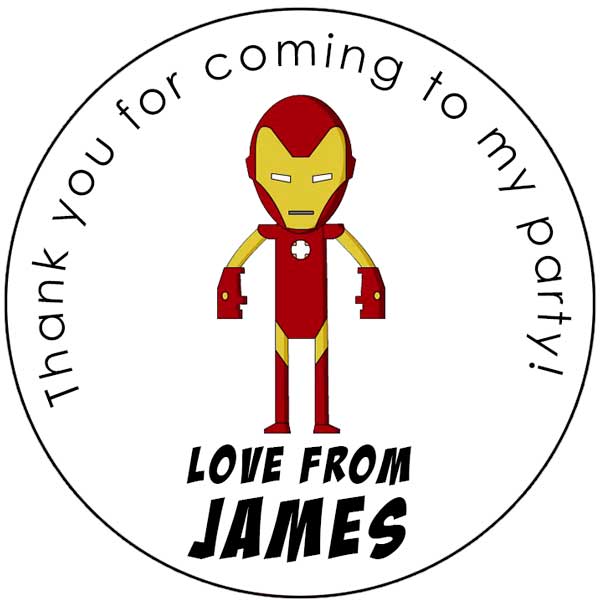 Personalised Stickers - Iron Man - Image 2