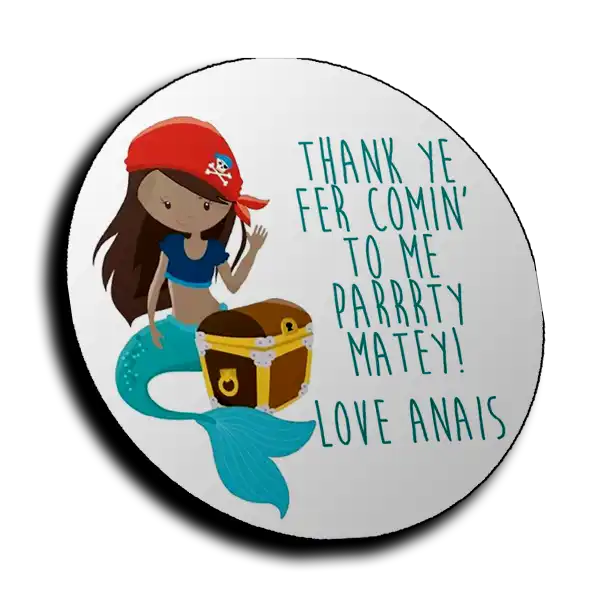 Personalised Stickers - Mermaid Pirate