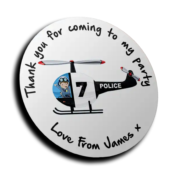 Personalised Stickers - Police Helicopter