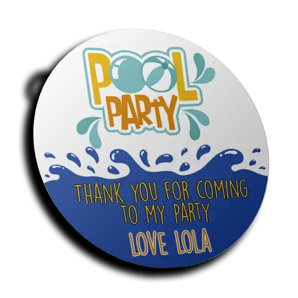 Personalised Stickers - Pool Party